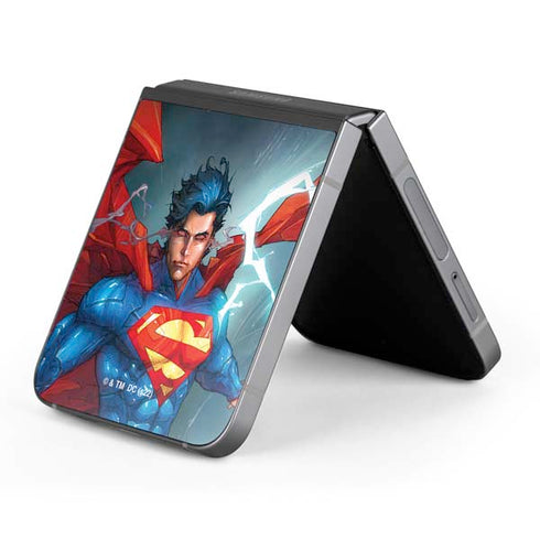 DC Comics Superman Heat Vision Galaxy Z Flip6 Skin