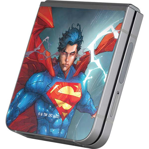 DC Comics Superman Heat Vision Galaxy Z Flip6 Skin