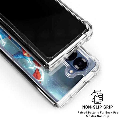 DC Comics Superman Heat Vision Galaxy Z Fold6 Clear Case