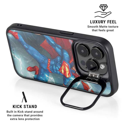 DC Comics Superman Heat Vision iPhone 14 Pro Max Kickstand Case