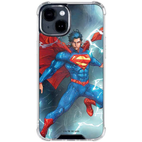 DC Comics Superman Heat Vision iPhone 15 Clear Case