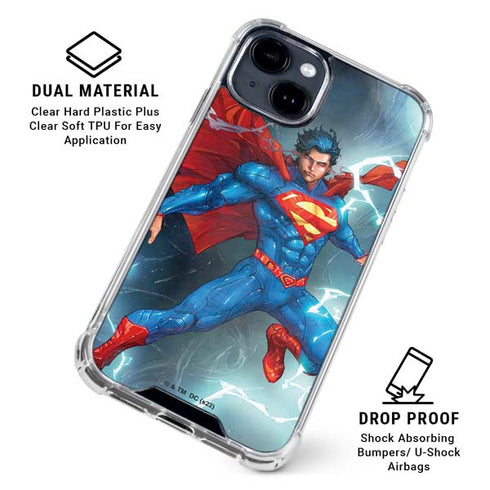 DC Comics Superman Heat Vision iPhone 15 Clear Case