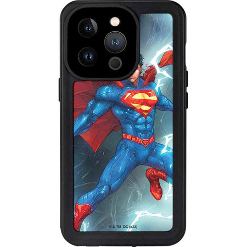 DC Comics Superman Heat Vision iPhone 15 Pro Waterproof Case