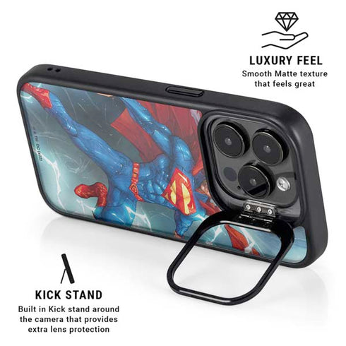 DC Comics Superman Heat Vision iPhone 16 Pro Kickstand Case