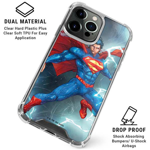 DC Comics Superman Heat Vision iPhone 16 Pro Max Clear Case