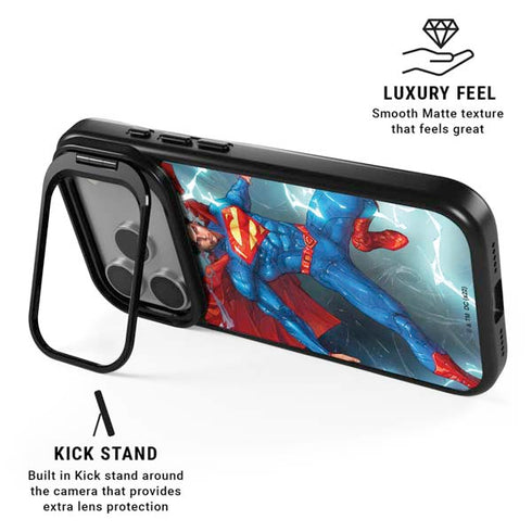 DC Comics Superman Heat Vision iPhone 17 Pro Kickstand Case