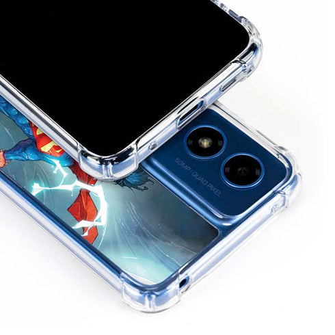 DC Comics Superman Heat Vision Moto G Play 4G (2024) Clear Case
