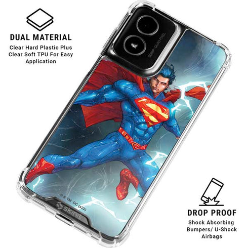 DC Comics Superman Heat Vision Moto G Power 5G (2024) Clear Case