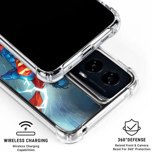 DC Comics Superman Heat Vision Moto G Power 5G (2024) Clear Case
