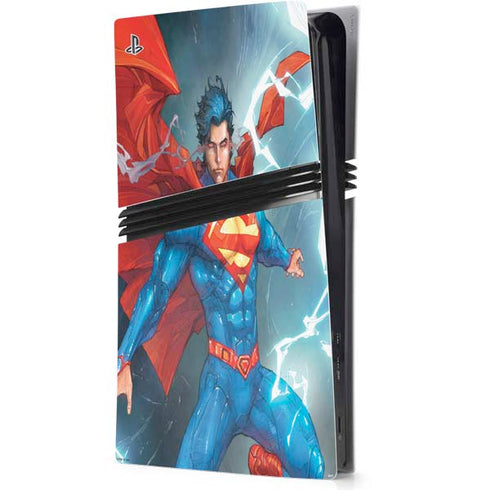 DC Comics Superman Heat Vision PS5 Pro Console Skin