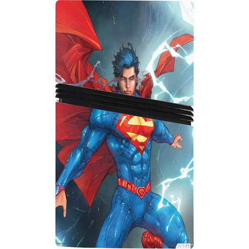 DC Comics Superman Heat Vision PS5 Pro Console Skin