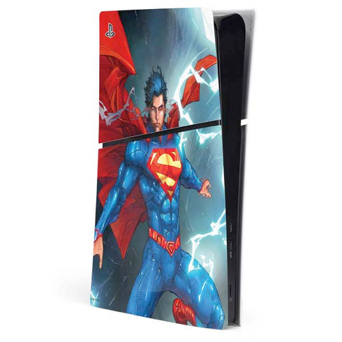 DC Comics Superman Heat Vision PS5 Slim Digital Edition Console Skin