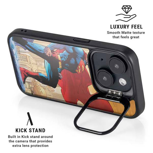 DC Comics Superman For Tomorrow Cover Art by Jim Lee iPhone 15 Kickstand Case