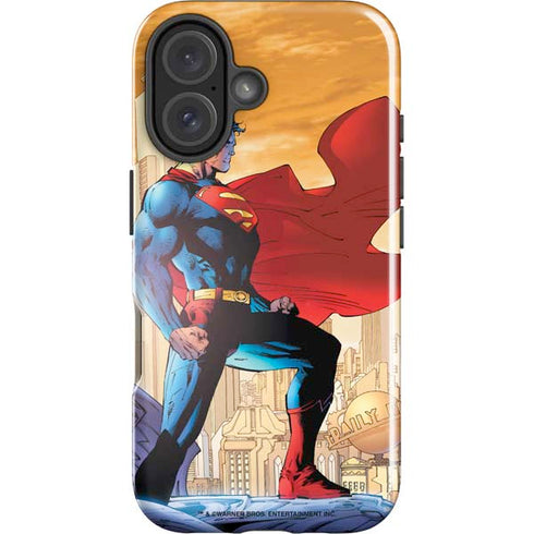 DC Comics Superman For Tomorrow Cover Art by Jim Lee iPhone 16 Plus Impact Case