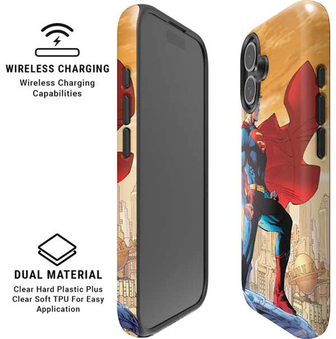 DC Comics Superman For Tomorrow Cover Art by Jim Lee iPhone 16 Plus Magsafe Impact Case