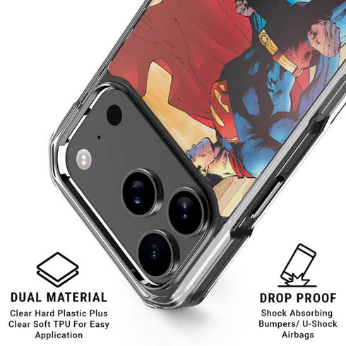 DC Comics Superman For Tomorrow Cover Art by Jim Lee iPhone 18 Pro Clear Case