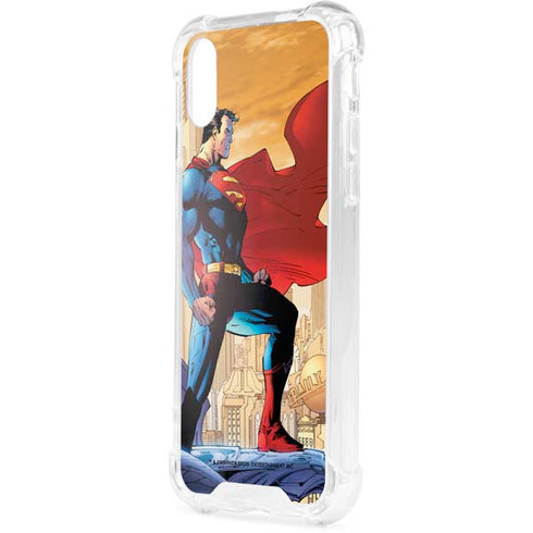 DC Comics Superman For Tomorrow Cover Art by Jim Lee iPhone XS Clear Case