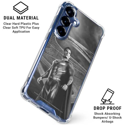 The Justice League (2017) Superman Poster Galaxy S25 FE Clear Case