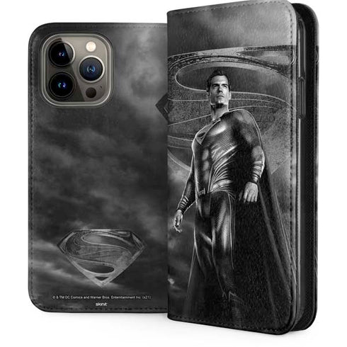 The Justice League (2017) Superman Poster iPhone 13 Pro Max Folio Case
