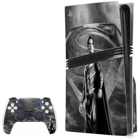 The Justice League (2017) Superman Poster PS5 Pro Disk Bundle Skin