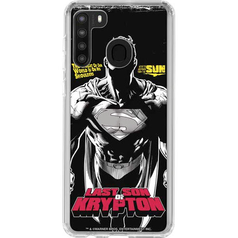 DC Comics Superman Last Son of Krypton Galaxy A21 Clear Case
