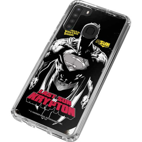 DC Comics Superman Last Son of Krypton Galaxy A21 Clear Case