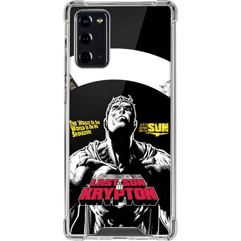 DC Comics Superman Last Son of Krypton Galaxy Note20 5G Clear Case