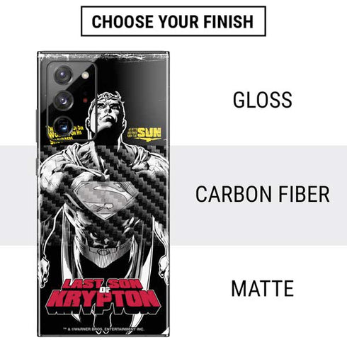 DC Comics Superman Last Son of Krypton Galaxy Note20 Ultra 5G Skin