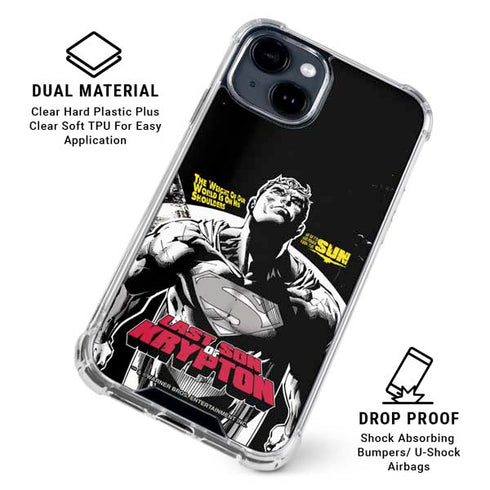 DC Comics Superman Last Son of Krypton iPhone 15 Clear Case
