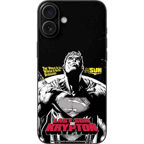 DC Comics Superman Last Son of Krypton iPhone 16 Plus Skin