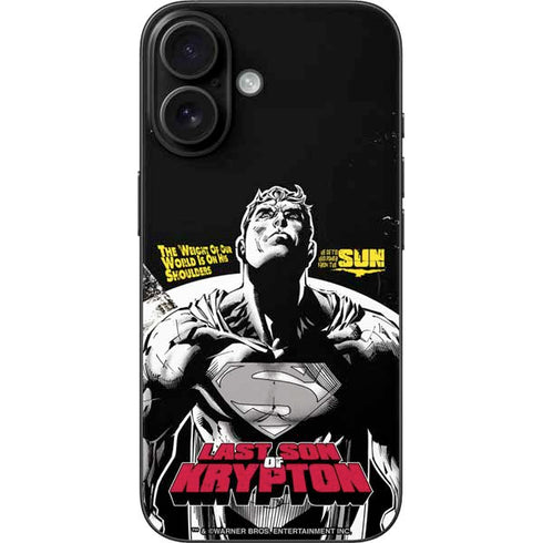 DC Comics Superman Last Son of Krypton iPhone 16 Skin