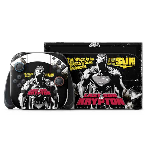 DC Comics Superman Last Son of Krypton Nintendo Switch 2 (2025) with Joy-Con Skin