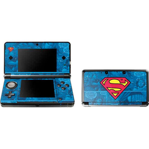DC Comics Superman Logo Background Pattern Nintendo Skins