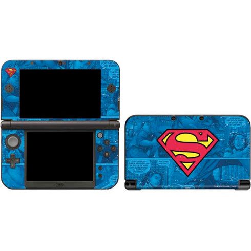 DC Comics Superman Logo Background Pattern Nintendo Skins