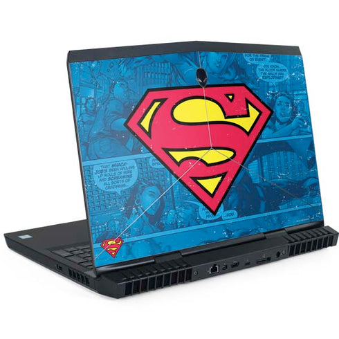 DC Comics Superman Logo Background Pattern Dell Alienware Skin