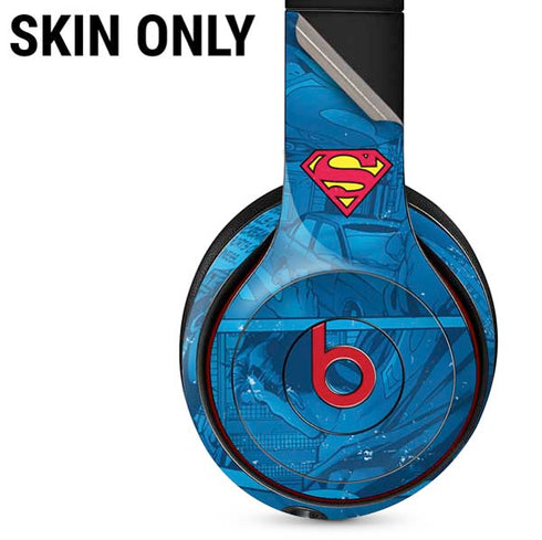 DC Comics Superman Logo Background Pattern Beats Solo 3 Wireless Skin