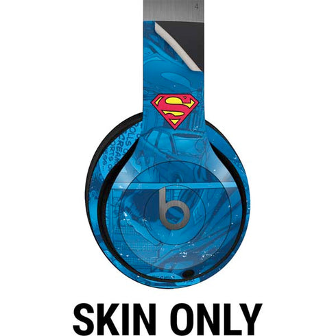 DC Comics Superman Logo Background Pattern Beats Solo 4 Wireless Headphones Skin