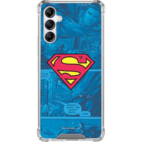 DC Comics Superman Logo Background Pattern Gabb Phone 4 Clear Case