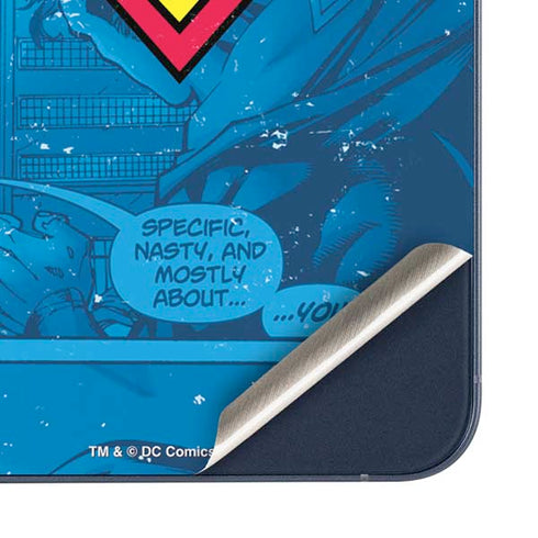 DC Comics Superman Logo Background Pattern Galaxy A35 5G Skin