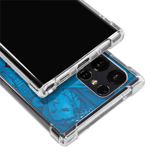DC Comics Superman Logo Background Pattern Galaxy S23 Ultra Clear Case
