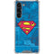 DC Comics Superman Logo Background Pattern Galaxy S24 FE Clear Case