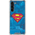 DC Comics Superman Logo Background Pattern Galaxy S24 FE Clear Case
