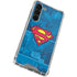 DC Comics Superman Logo Background Pattern Galaxy S24 FE Clear Case
