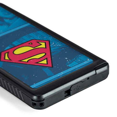 DC Comics Superman Logo Background Pattern Galaxy S24 Ultra Waterproof Case