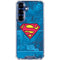 DC Comics Superman Logo Background Pattern Galaxy S25 Clear Case