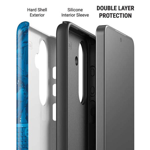 DC Comics Superman Logo Background Pattern Galaxy S26 Impact Case