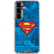 DC Comics Superman Logo Background Pattern Galaxy S26 Plus Clear Case