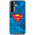 DC Comics Superman Logo Background Pattern Galaxy S26 Plus Clear Case