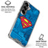 DC Comics Superman Logo Background Pattern Galaxy S26 Plus Clear Case