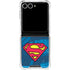 DC Comics Superman Logo Background Pattern Galaxy Z Flip7 Clear Case